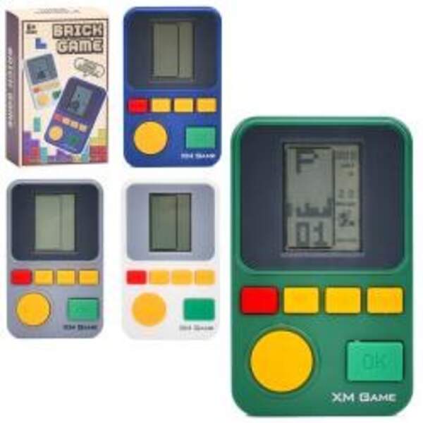 Тетріс XM0105E (120шт) 11-6,5-3см, ч/б екран, звук, музика, 4 кольори, на бат-ці, в кор-ці, 11,5-7-2 (шт)