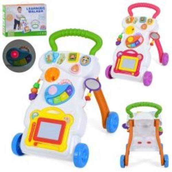 Каталка-ходунки 668-68-69 (12шт) ігрова панель, піаніно (музика, звуки тварин, світло, 2 режими), до (шт)