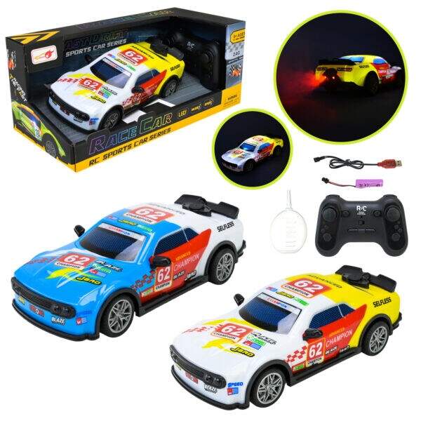 Машина р/к арт. 998-7 (60шт/2) акум 2кольора, світло,звук,дим, короб. 19*8*6,5см (шт)