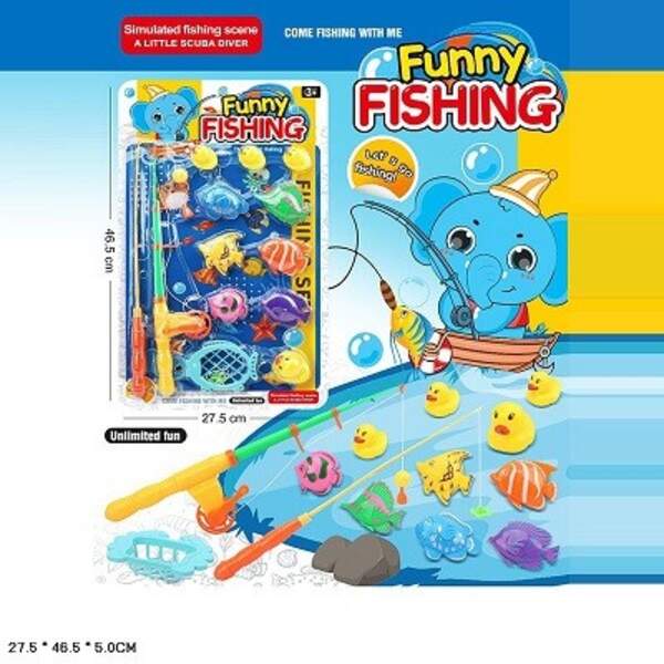 Рибалка арт. 555-637 (96шт/2) 2 вудки, 10 рибок,  планшет 46,6*6*27,6см. (шт)