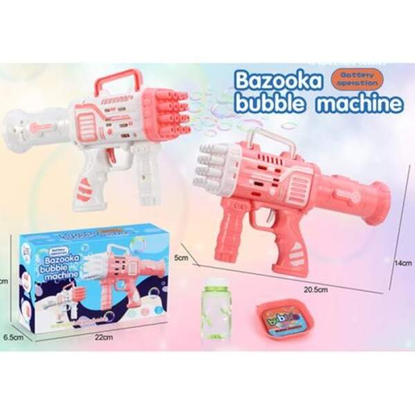 Мильні бульбашки 7751A (60шт) автомат/бластер, 20,5см, запаска 7,5см, 2 кольори, на бат-ці, в кор-ці (шт)