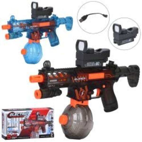 Водяний автомат 515 (9шт) акум, 36см, прицел, USBзарядне, 2 кольори, в кор-ці, 35,5-20-8,5см (шт)