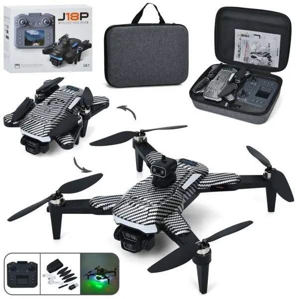Квадрокоптер J18P (4шт) р/к,2,4G,44см,акум,світло,камера,складний,Wi-Fi,TF,USB-зарядне,пульт-дісплей (шт)