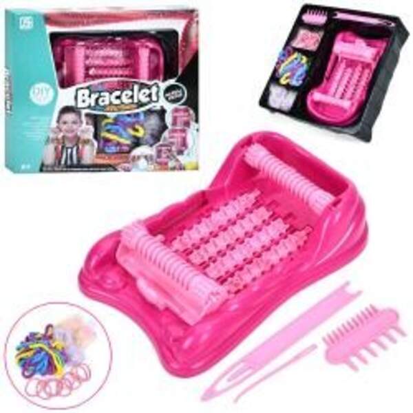 Набір для творчості 821 (36шт) для плетіння браслетів, ткацький станок 23-14см,нитки, резинки,пласт. (шт)