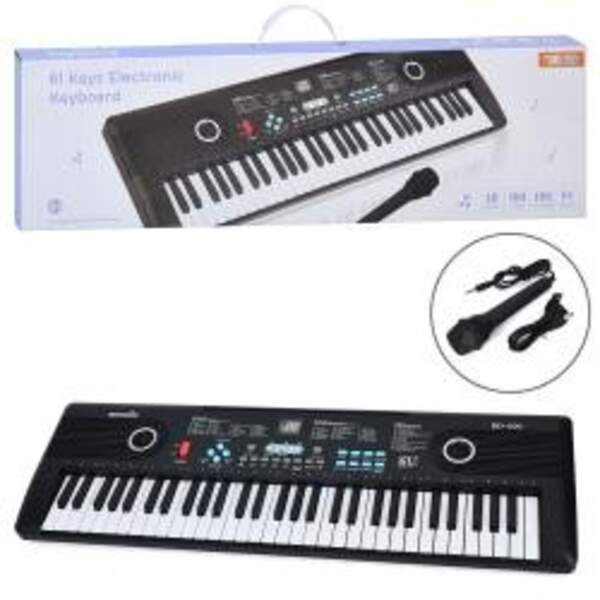 Синтезатор R673 (10шт) 61 клавіша, 58-18см, музика, мікрофон, 100тонів,100ритмів,запис, регул.гучнос (шт)