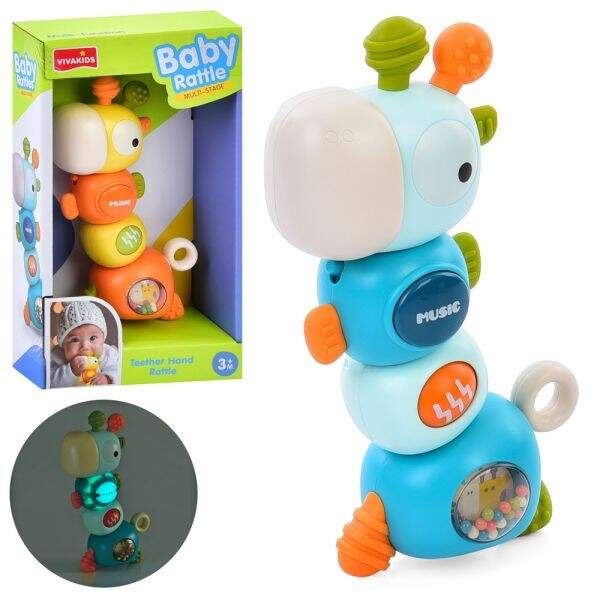 Гра 6669 (36шт) жираф, 20см, музика, світло, прорізувач, тріскачка, 2 кольори, на бат-ці, в кор-ці, (шт)