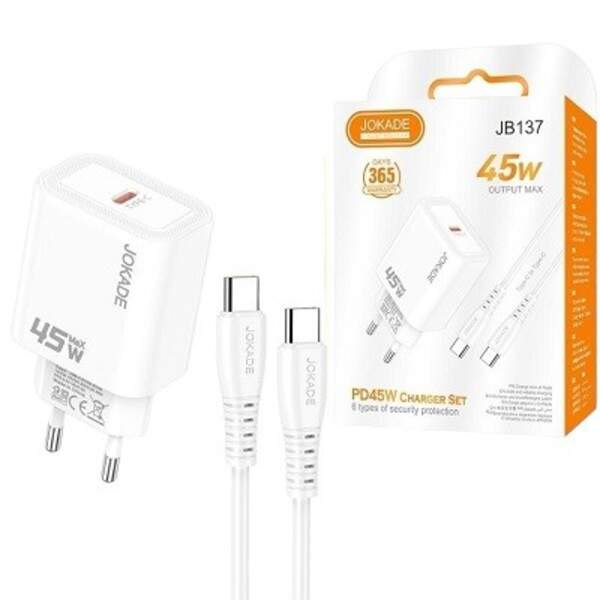 Пристрої побутові для заряджання акумуляторів мобільних телефонів JOKADE 137 + кабель тайпсі тайпсі (шт)