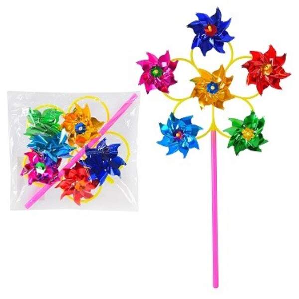 Вітрячок арт. V2452 (500шт) 28 см, 6 квіток пакет. (шт)