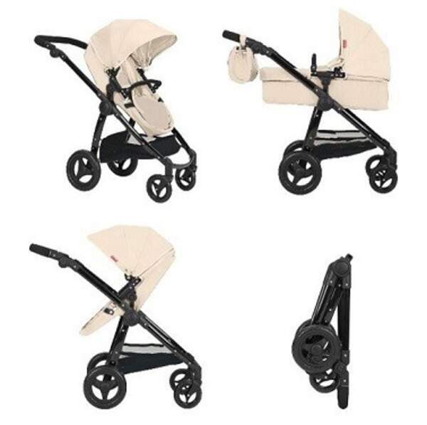 Коляска для ляльки 2в1 CARRELLO ULTRA 9696 CREAM з сумкою метал.кор.51*14,5*44,5 /1/ (шт)