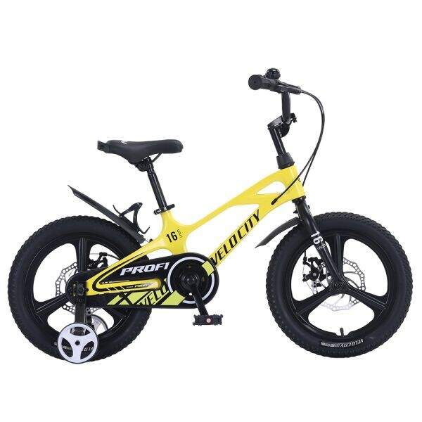 Велосипед дитячий PROF1 16д. MB16VCB YELLOW (1шт) VELOCITY,SKD85,магнез.рама,обод,перед/зад.диск.тор (шт)