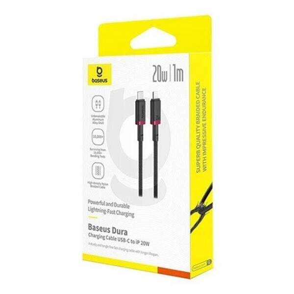Кабель Baseus Dura Series USB-C to Lightning 20W 1 m Black Red (P10377800U01-01) (шт)