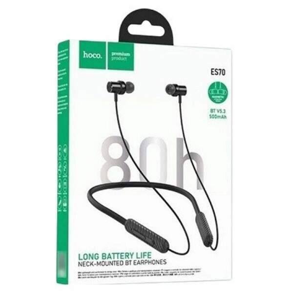 Навушники  HOCO ES70 Armour neck-mounted BT earphones Black (шт)