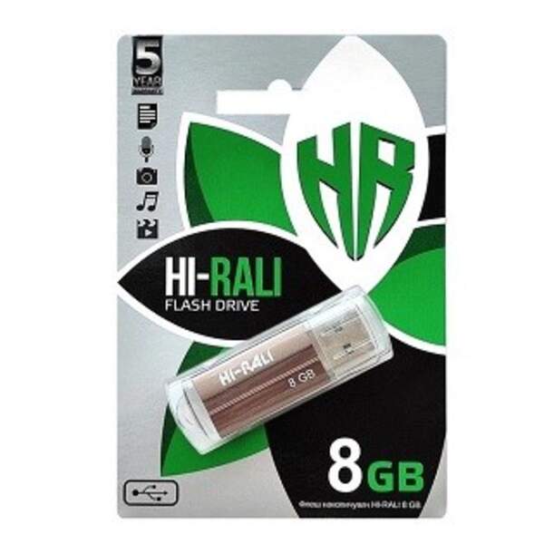 Usb флеш Hi-Rali 8Gb Corsair series  бронза (шт)