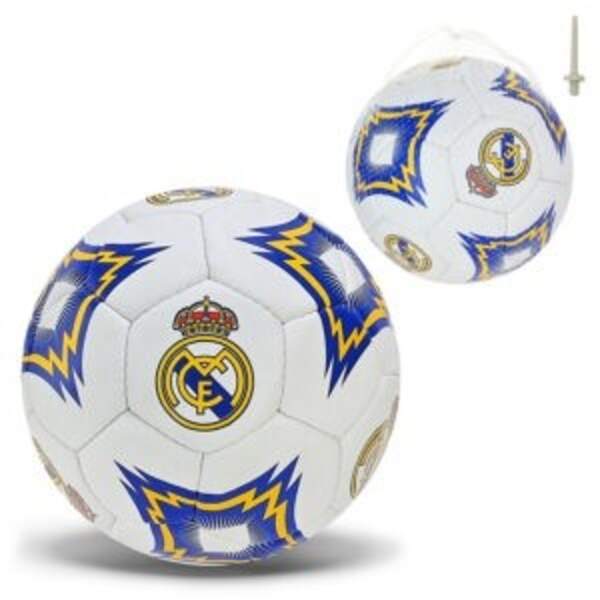 М'яч футбол. арт. FP107 (30шт) REAL MADRID  №5, PU 420 грам, 32 панелі,Пакістан,сітка+голка у компле (шт)
