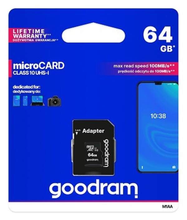 Good Ram micro SD 64Gb class 10 UHS-I + adapter (шт)