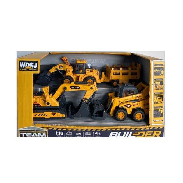 Будтехніка WD131 (4шт) інерція, набір 3шт (від 20см), 1:16, звук, світло, рухливі деталі, на бат(таб (шт)