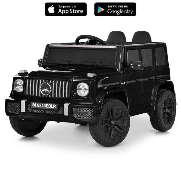 Джип M 6343EBLR-2 (1шт) 2,4G р/к, 1*12V9AH, 4*35W, MP3, USB, TF, BLUETOOTH, EVA, шкіра, музика, світ (шт)