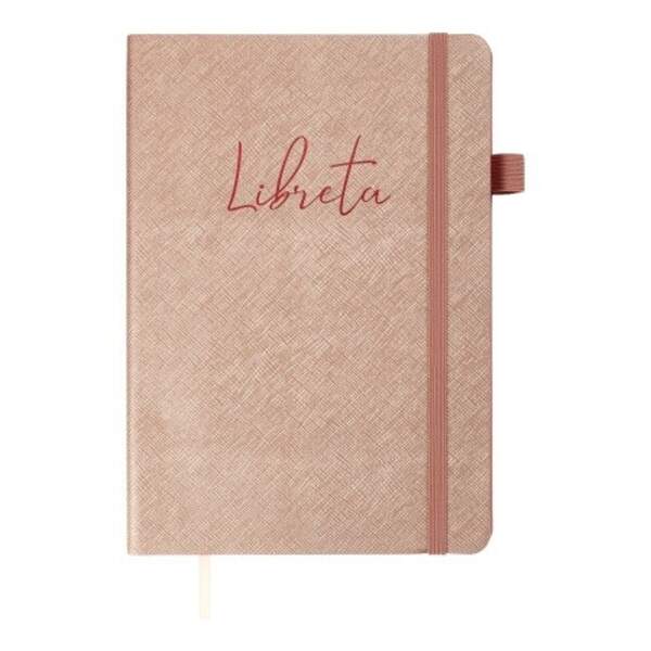 Блокнот діловий LIBRETA А5, 96л, клітинка, обкладинка штучна шкіра, бежевий BM.295117-28 (шт)