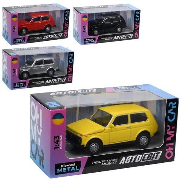 Джип M 6405 (60шт) АвтоСвіт, 1:43, метал, інерція, 10см, відчиняється капот, гумові колеса, 4 кольор (шт)