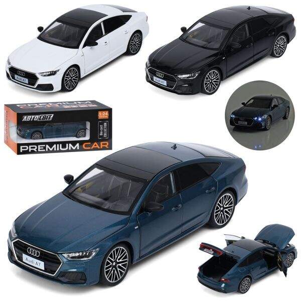 Машина AP-2123 (12шт) АвтоСвіт, 1:24, метал, інерція, 21см, звук, світло, відчиняються двері/багажни (шт)
