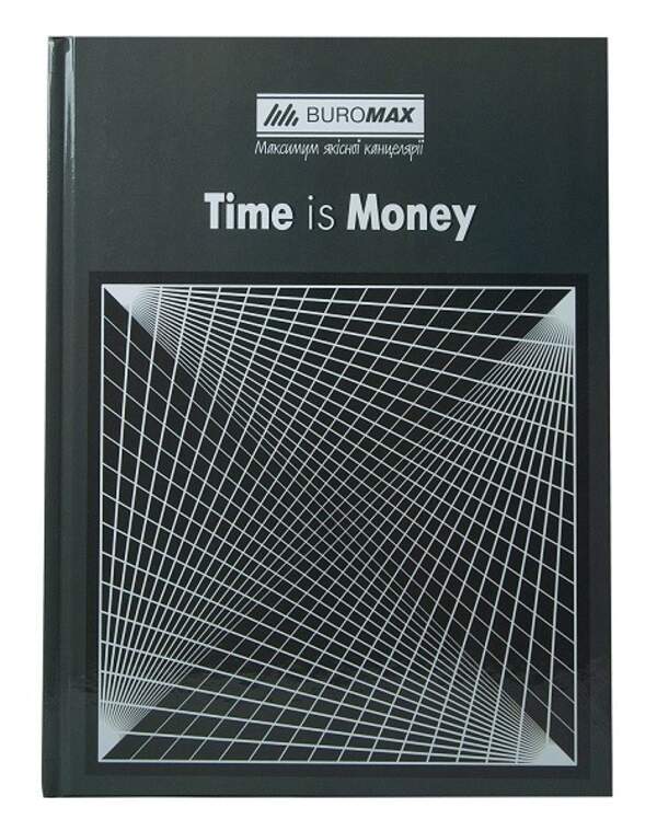 Книга канцелярська "TIME IS MONEY" 96 арк/кліт.оф.(тв. лам. обл), 210х297 мм, сірий BM.2400-109i (шт)