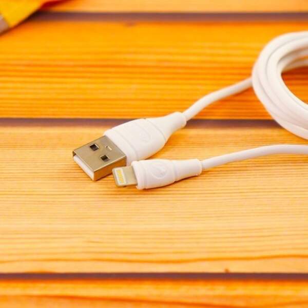 USB кабель Aspor AC-02 Plus Lightning 2.1A/2м- білий (шт)