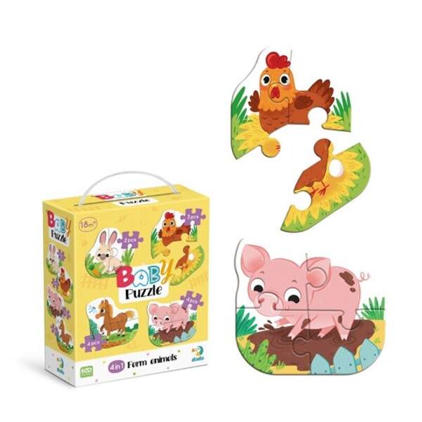 300686 Пазл 4 в 1 «Baby puzzle. Сільські тварини» (шт)