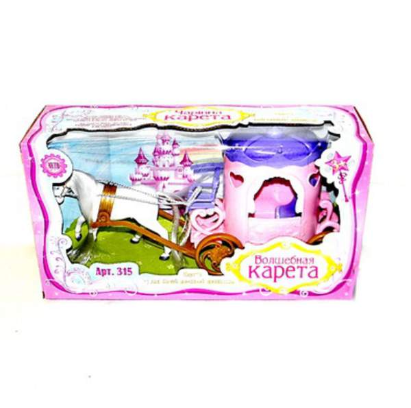 Карета 315 (24шт) з конем, 35см, в кор-ці, 37-20-12см (шт.)