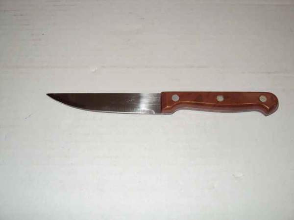 Ніж кухонний "4", коричнева пластикова ручка (шт.)