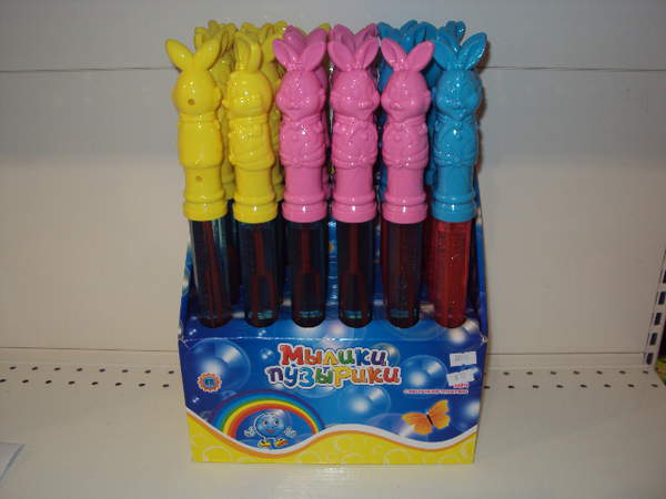 Мильні бульбашки M 1010 (96шт) меч, 3 кольори, 24 шт в дисплеї, 25-25-17см (шт.)