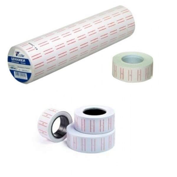 Цінник №SW-3 білий д/піст. 300шт по 12*22мм (400/10) (шт.)