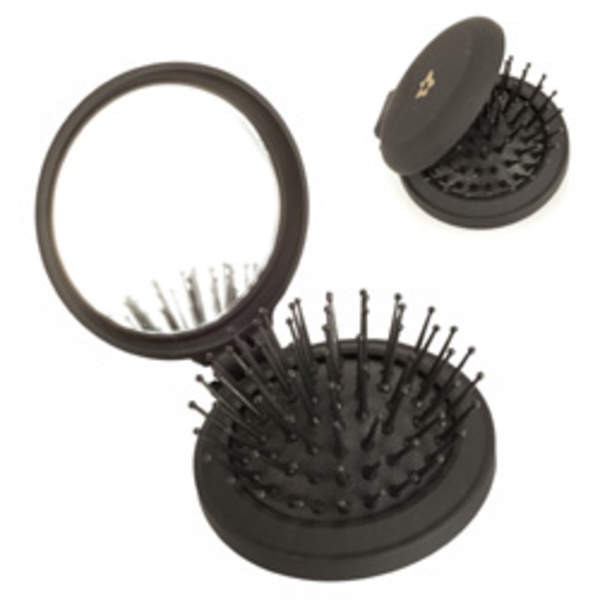 Гребінець №М5 з дзеркалом кругл. пл. 4кол (2,5 * 6,5) см  (600) (шт.)