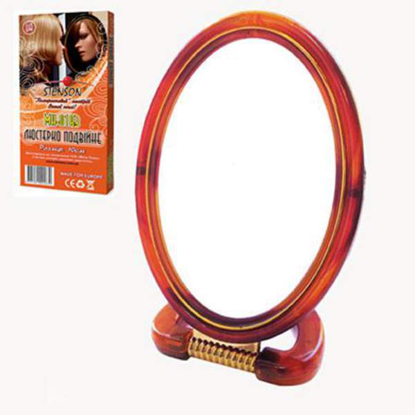 Дзеркало №М1-430-6 (№430-6) 2стор з збільшенням овал. кор. середнє 12шт в упак (72) (шт.)