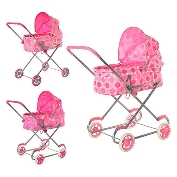 Коляска 9308/002 (8шт) для ляльки, залізн, 73-64-36см, висота до ручки - 61см, в кульку, 72-32см (шт.)