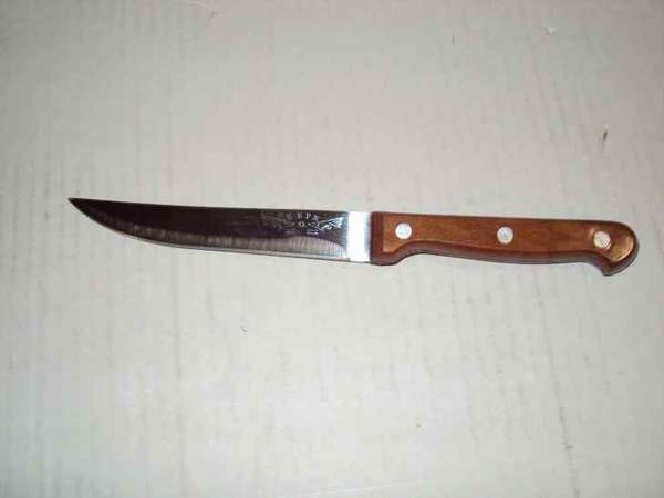 Ніж кухонний "5", коричнева пластикова ручка (шт.)