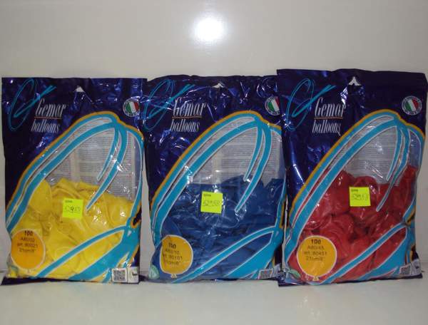 Куля латексна Gemar A80 (21см) (100шт/упак) однотонні, в асортименті (шт.)