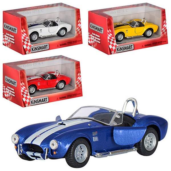 Модель легкова SHELBY COBRA 427 S/C 5'' KT5322W метал.інерц.відкр.дв.4кол.кор.15,9*8*7,6 /96/ (шт.)