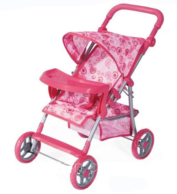 Коляска 9366 T/018 (4шт) для ляльки, заліз, прогулянкова, колеса 4шт (13см), 60,5-33-57см, у кор-ці (шт.)