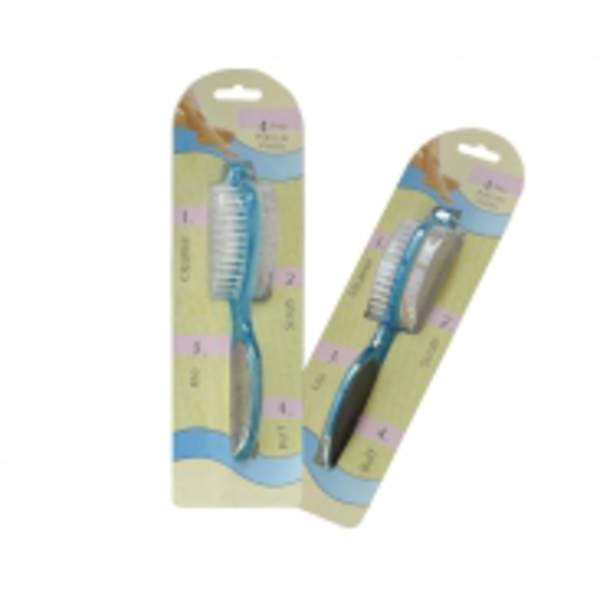 Педикюр. №026 щітка з каменем пив. та сіткою 4в1 (3*4,5*18) (288) (шт.)