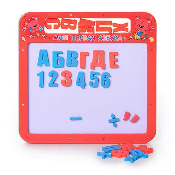 JT Дошка 0185 UK (108шт) магнітна абетка малий, 2 в 1, російська, українська абетка, 25-24см (шт.)