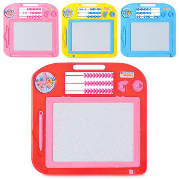 Дошка 3000/27017 (48шт) для малювання, ч/б, рахівниця, годинник, 4 кольори, у кульку, 29-27,5-2см (шт.)