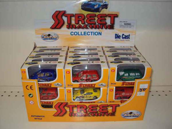 HU Набір машинок PT 601 (216шт) метал, у кор-ці 10,5-5-4см,36шт(18видів) у дисплеї, 33-17-18см (шт.)