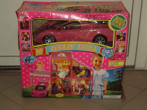 Будиночок 6981 (3шт) 105-80-23,5см,2 поверхи,4кімн,для ляльки29см,меблі,машинк45см,99дет,в кор,55,5- (шт.)