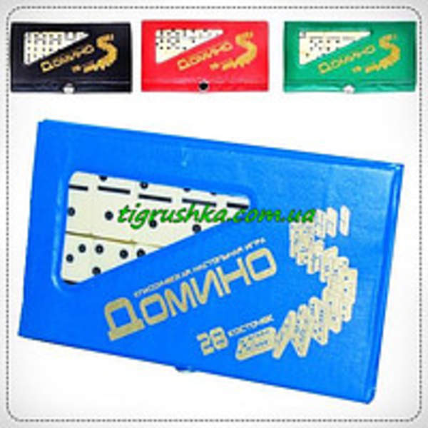 Доміно M 0002 (100шт) 3 кольори, в пеналі на кнопці, 5,7-18,5-38,3см (шт.)