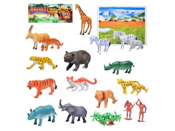 Тварини A 581 (36шт) дикі, в кульку, 24см (шт.)