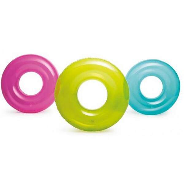 59260 Круг для купання (24шт) 76см, від 8-ми років, 3 кольори , прозорий, в кульку (шт.)