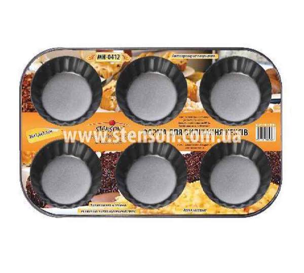 Форма для випікання кексів 6шт/л 26.5*17.5*3см MH-0412N (24л) (шт.)
