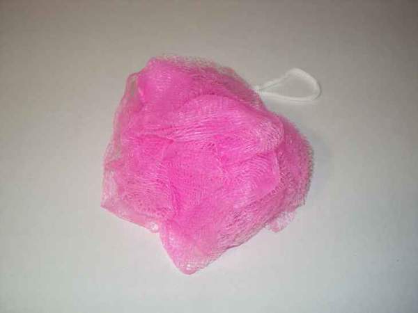 Мочалка банная 40гр Бантик 3цв (100) (шт.)