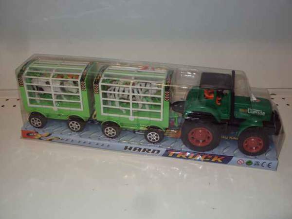 Трактор 906-104 (48шт) інер-й, 42,5см, з причіпом, тварини 4шт, мікс видів, у слюді, 43,5-13-10-см (шт.)