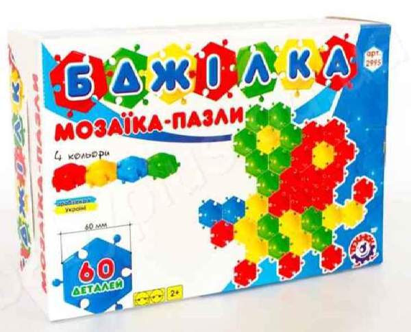 Іграшка пластм. "Мозаїка-пазли "Бджілка" (60 дет.) 2995 /5 шт (шт.)